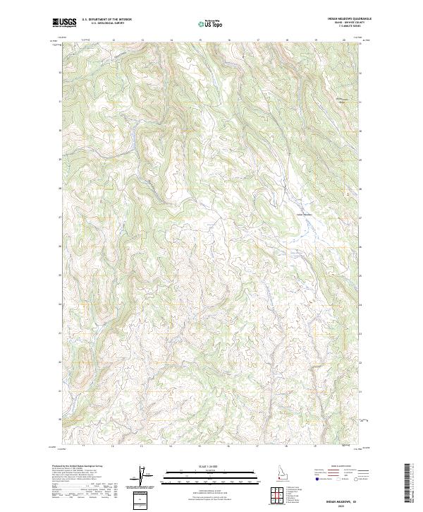 Indian Meadows, ID — USGS 7.5-minute topo (2023)