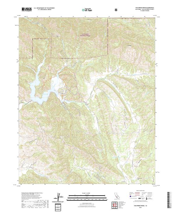 Tar Spring Ridge, CA — USGS 7.5-minute topo (2021)