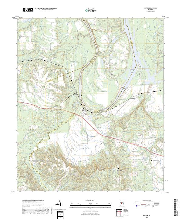 Benton, AL — USGS 7.5-minute topo (2024)