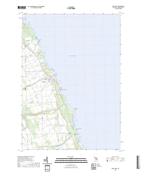 Port Hope, MI — USGS 7.5-minute topo (2023)