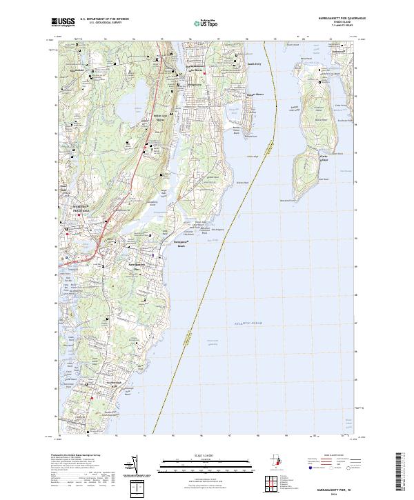 Narragansett Pier, RI — USGS 7.5-minute topo (2024)