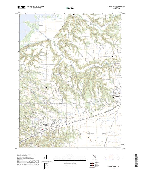 Germantown Hills, IL — USGS 7.5-minute topo (2024)