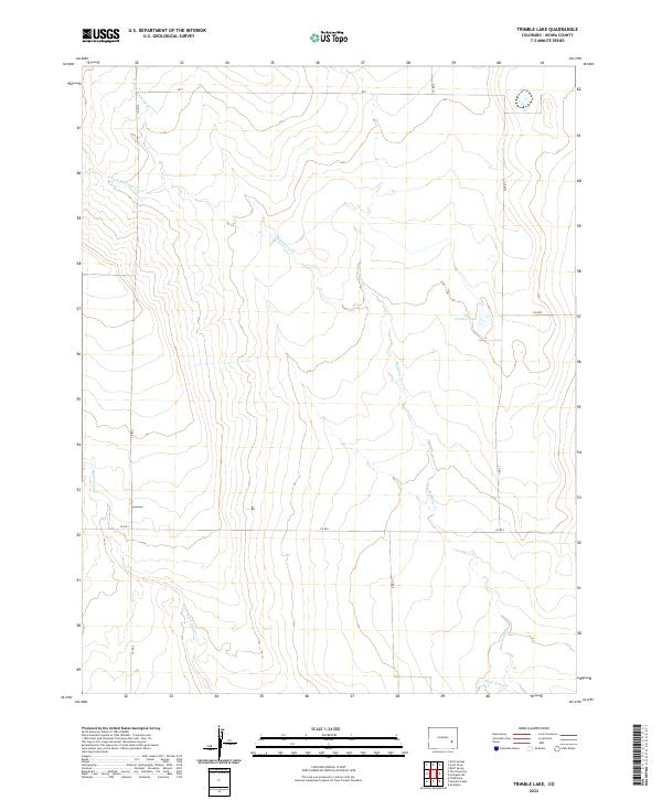 Trimble Lake, CO — USGS 7.5-minute topo (2022)