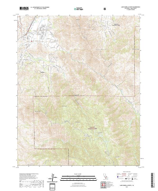 Lake Isabella South, CA — USGS 7.5-minute topo (2021)