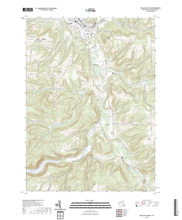 Wellsville South, NY — USGS 7.5-minute topo (2023)
