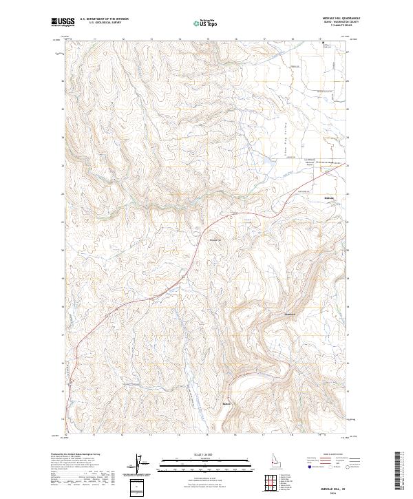 Midvale Hill, ID — USGS 7.5-minute topo (2024)