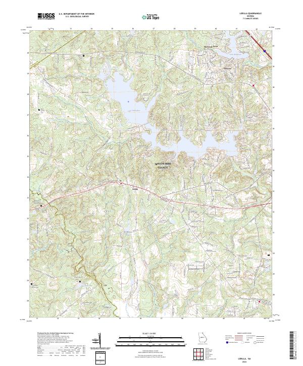 Lizella, GA — USGS 7.5-minute topo (2024)