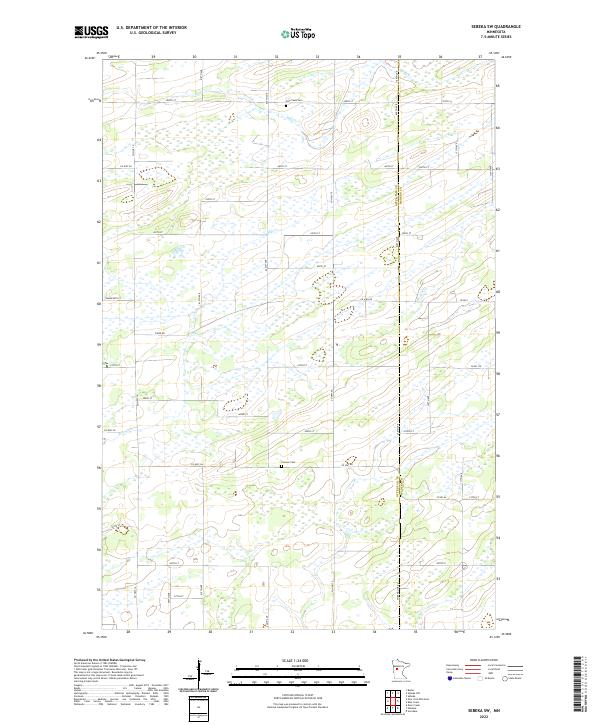 Sebeka SW, MN — USGS 7.5-minute topo (2022)