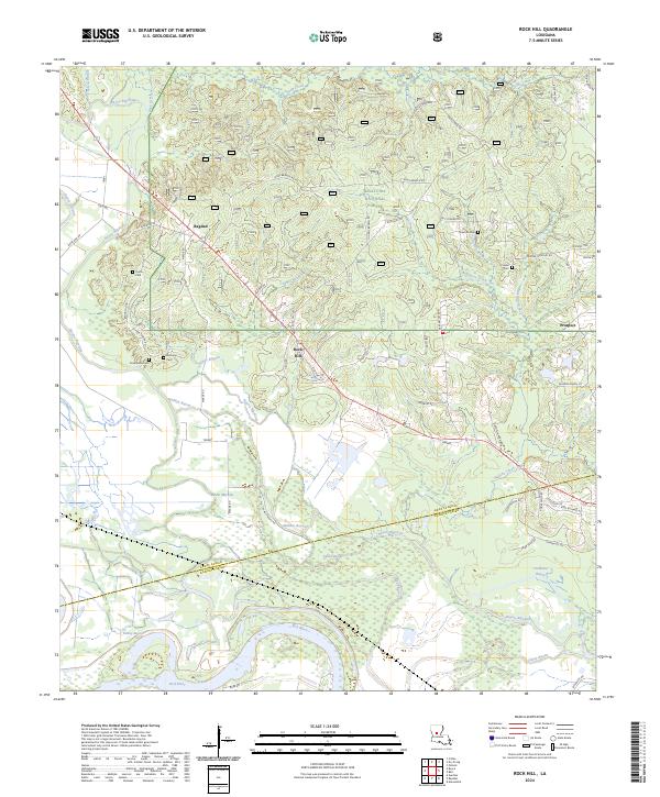 Rock Hill, LA — USGS 7.5-minute topo (2024)