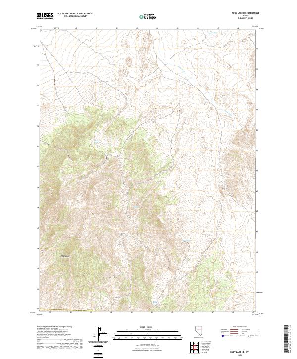 Ruby Lake NE, NV — USGS 7.5-minute topo (2021)