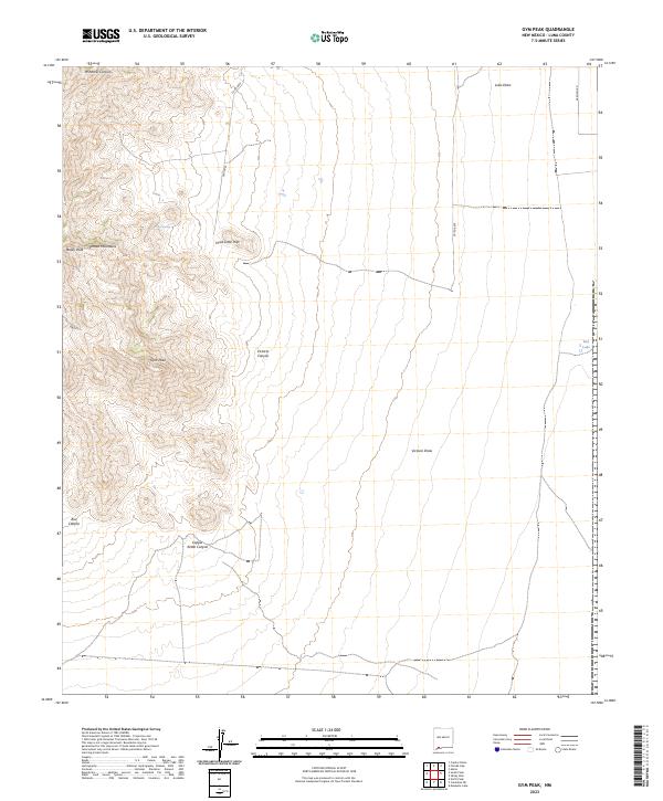 Gym Peak, NM — USGS 7.5-minute topo (2023)
