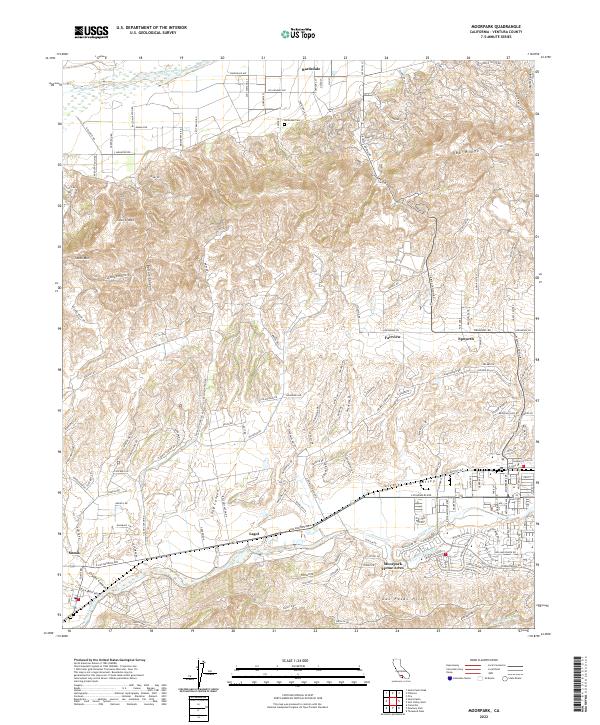 Moorpark, CA — USGS 7.5-minute topo (2022)