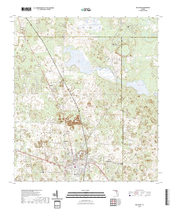 Williston, FL — USGS 7.5-minute topo (2024)