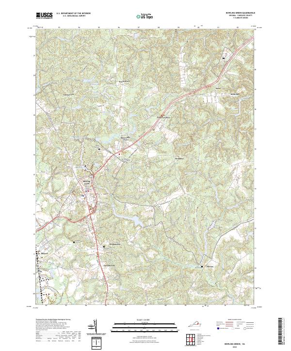 Bowling Green, VA — USGS 7.5-minute topo (2022)
