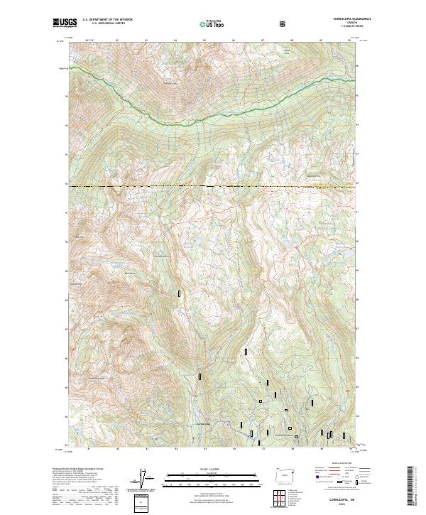 Cornucopia, OR — USGS 7.5-minute topo (2023)