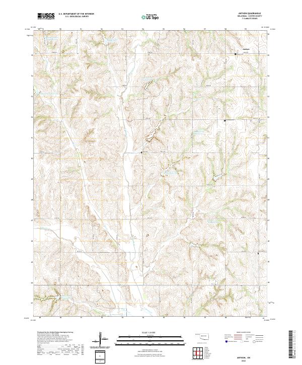 Anthon, OK — USGS 7.5-minute topo (2022)
