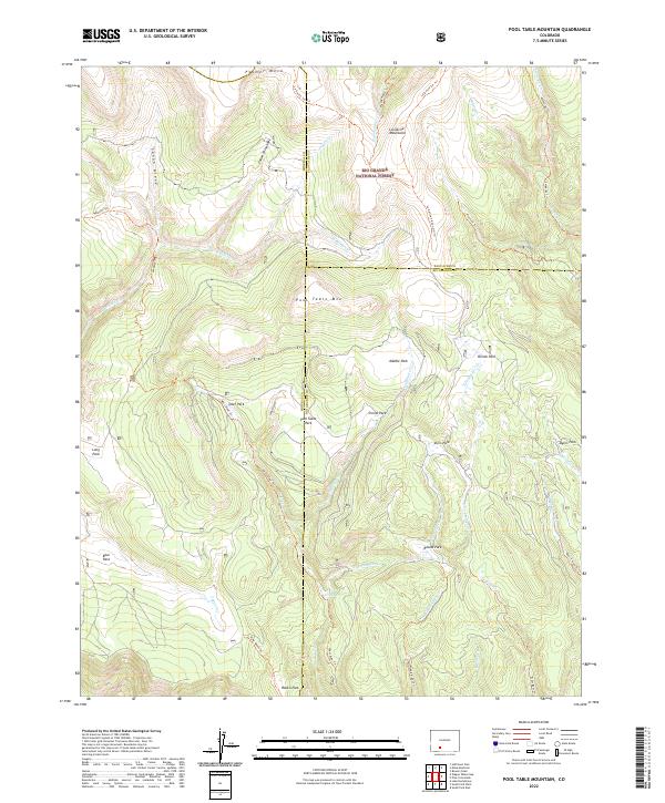 Pool Table Mountain, CO — USGS 7.5-minute topo (2022)