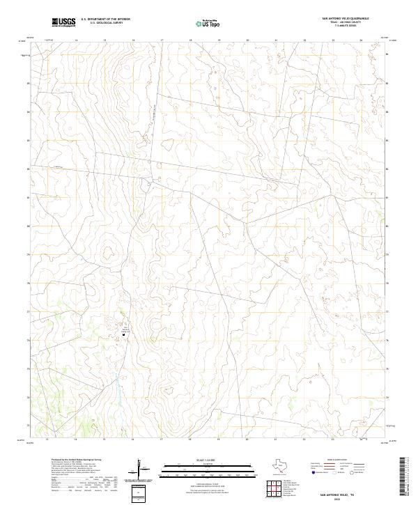 San Antonio Viejo, TX — USGS 7.5-minute topo (2022)