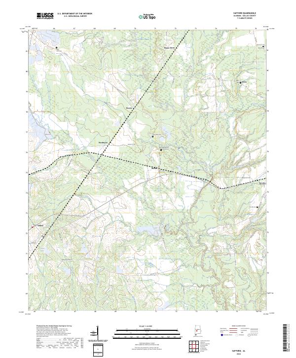 Safford, AL — USGS 7.5-minute topo (2024)