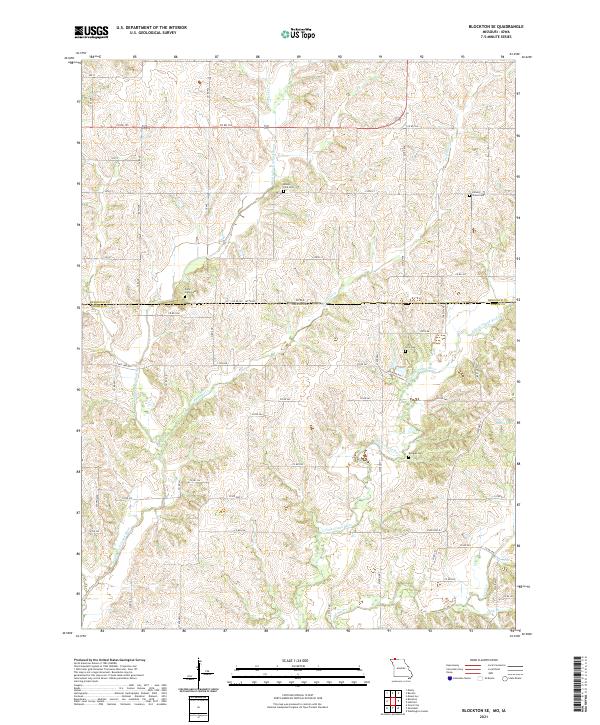 Blockton SE, MO-IA — USGS 7.5-minute topo (2021)