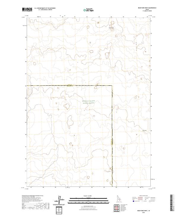 Bear Park West, ID — USGS 7.5-minute topo (2023)