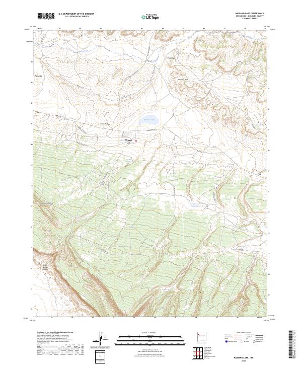 Mariano Lake, NM — USGS 7.5-minute topo (2023)
