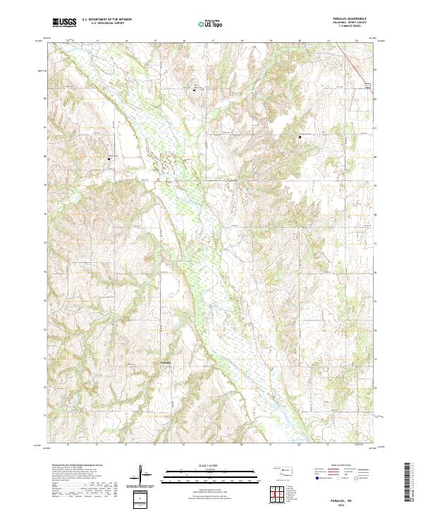Parallel, OK — USGS 7.5-minute topo (2022)