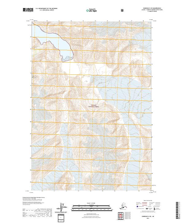 Sumdum D-4 SE, AK — USGS 7.5-minute topo (2021)