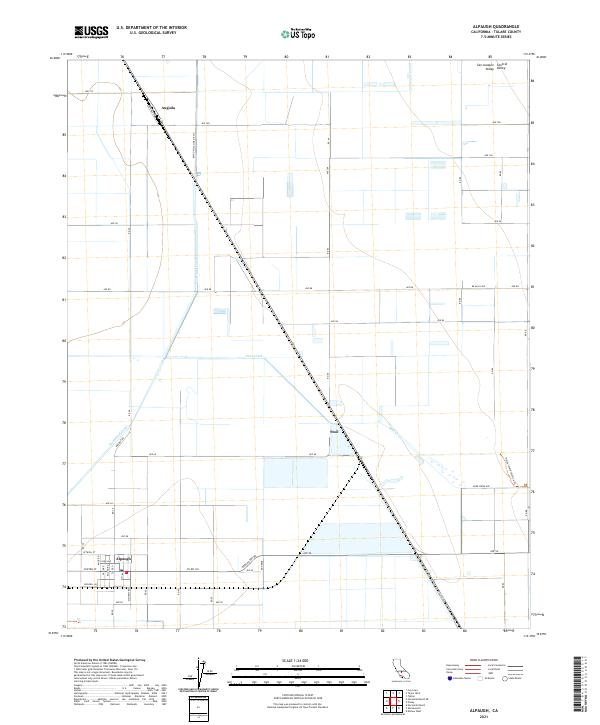 Alpaugh, CA — USGS 7.5-minute topo (2021)