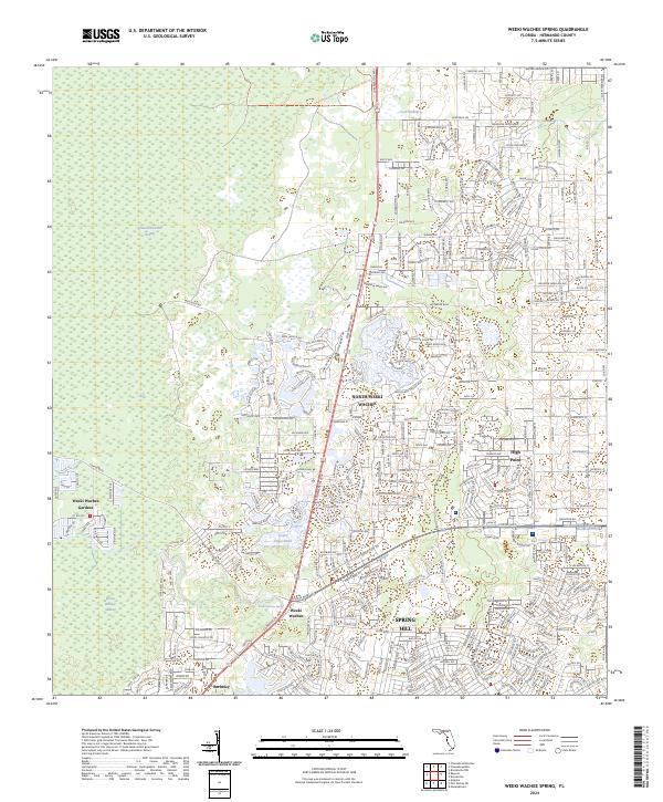 Weeki Wachee Spring, FL — USGS 7.5-minute topo (2024)