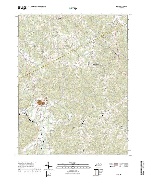 Butler, KY — USGS 7.5-minute topo (2022)