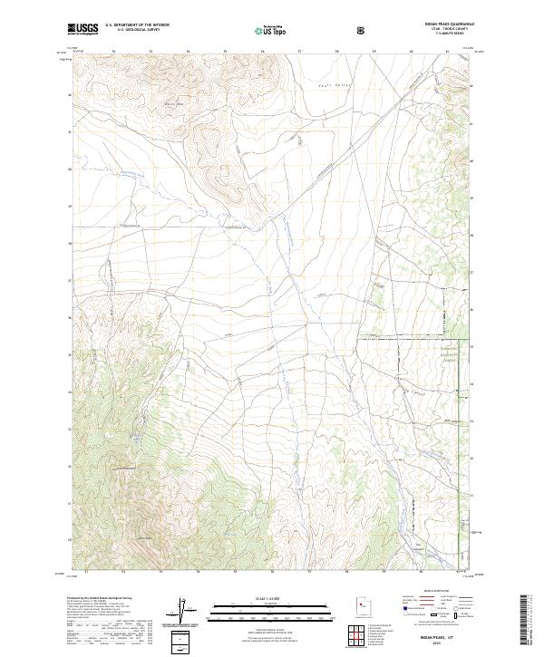 Indian Peaks, UT — USGS 7.5-minute topo (2023)