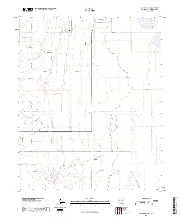 Mountainair NE, NM — USGS 7.5-minute topo (2023)