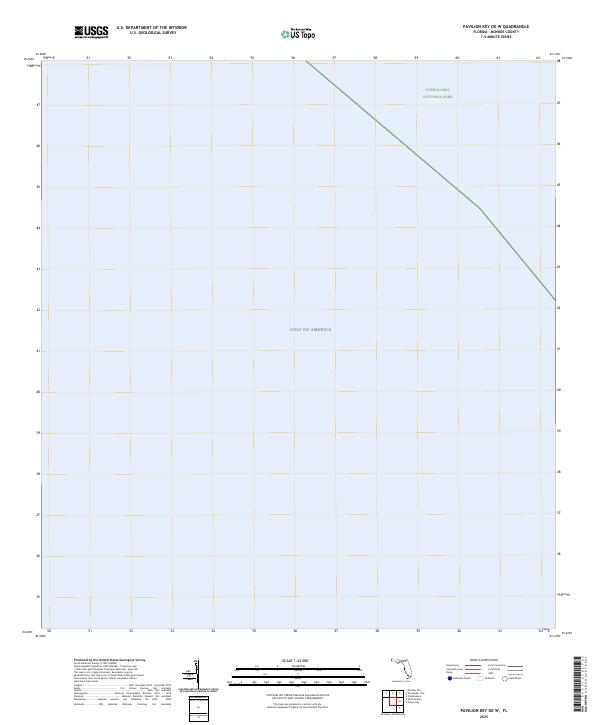 Pavilion Key OE W, FL — USGS 7.5-minute topo (2025)