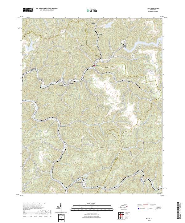 Vicco, KY — USGS 7.5-minute topo (2022)