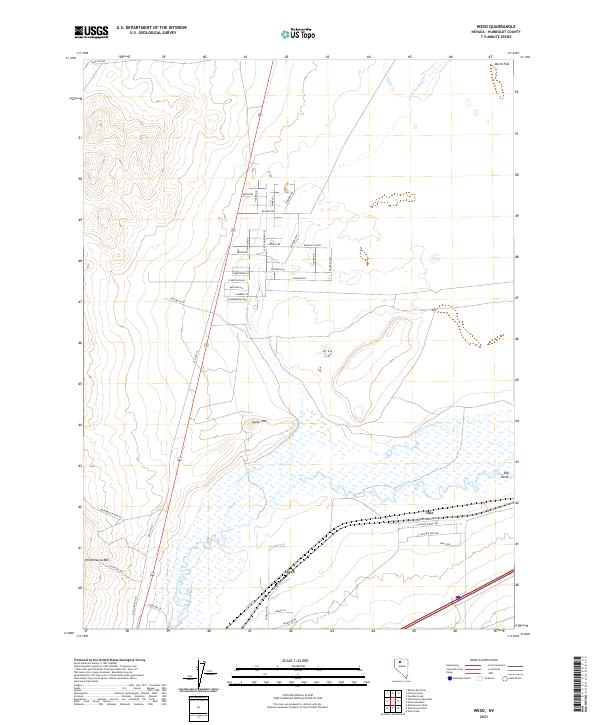 Weso, NV — USGS 7.5-minute topo (2021)
