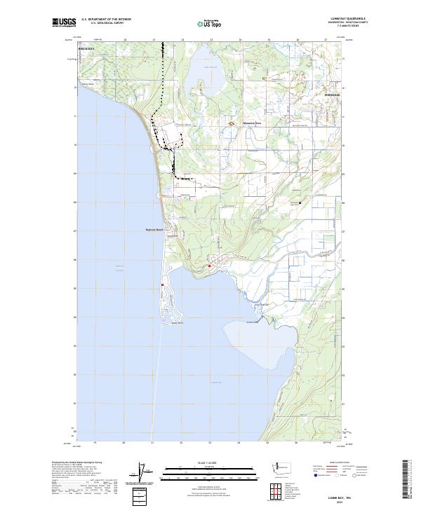 Lummi Bay, WA — USGS 7.5-minute topo (2023)