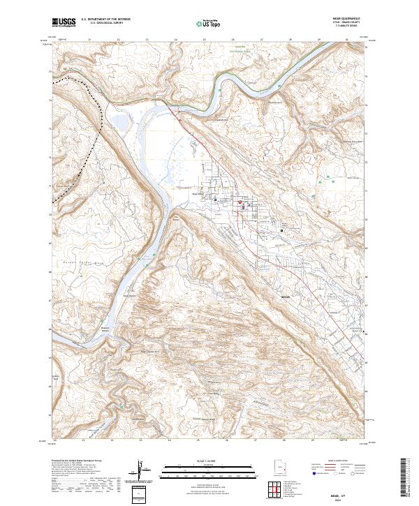 Moab, UT — USGS 7.5-minute topo (2023)