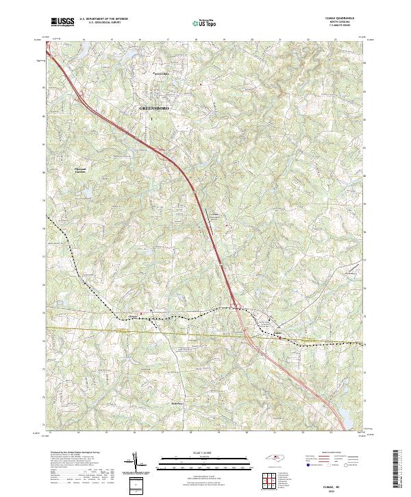 Climax, NC — USGS 7.5-minute topo (2022)