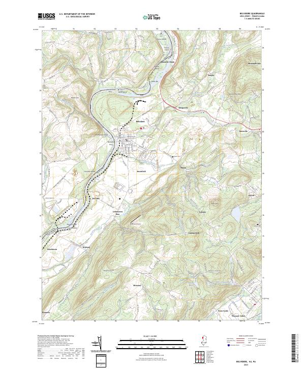 Belvidere, NJ-PA — USGS 7.5-minute topo (2023)