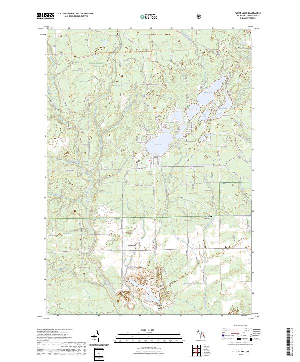 Floyd Lake, MI — USGS 7.5-minute topo (2023)