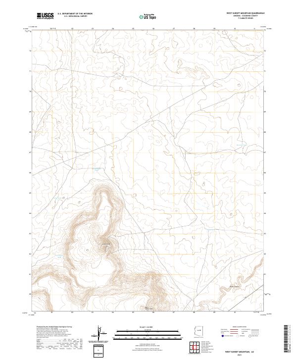 West Sunset Mountain, AZ — USGS 7.5-minute topo (2021)