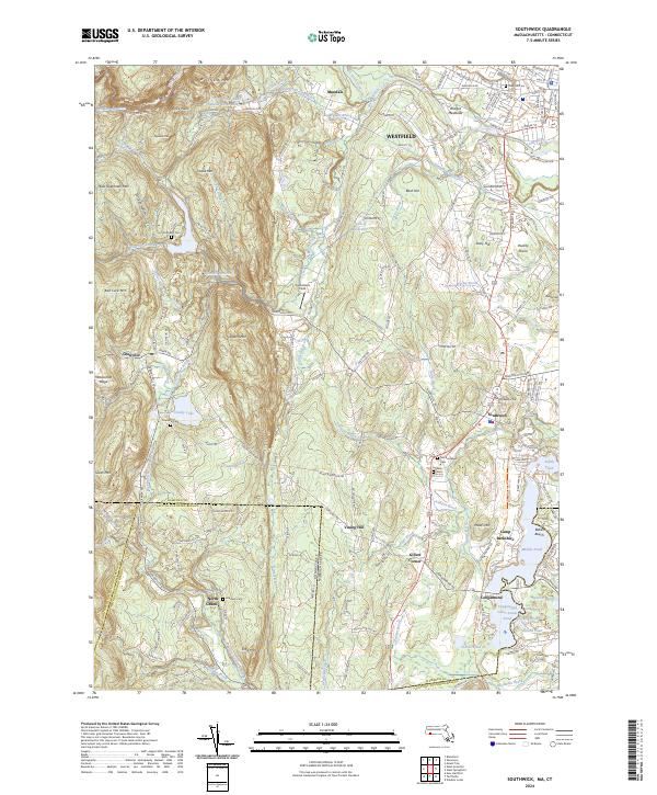 Southwick, MA-CT — USGS 7.5-minute topo (2024)