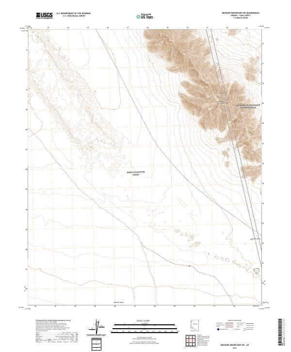 Mohawk Mountains SW, AZ — USGS 7.5-minute topo (2021)