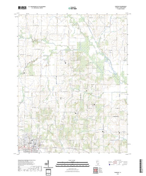 Fairfield, IL — USGS 7.5-minute topo (2024)