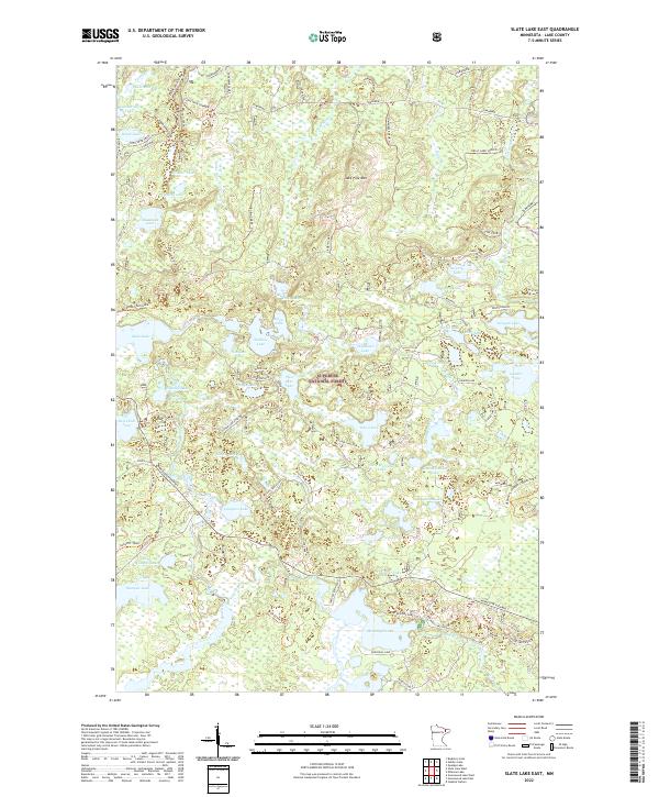 Slate Lake East, MN — USGS 7.5-minute topo (2022)