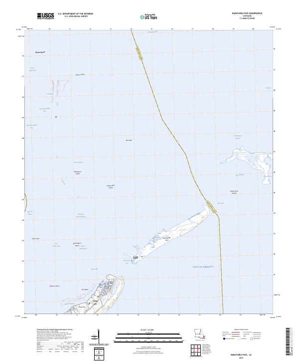 Barataria Pass, LA — USGS 7.5-minute topo (2025)