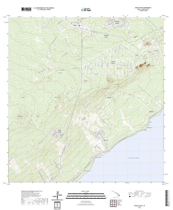Pahoa South, HI — USGS 7.5-minute topo (2024)