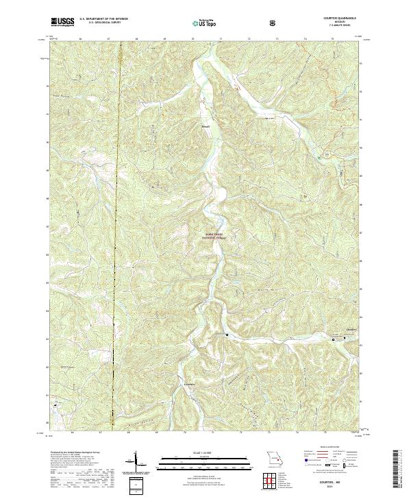 Courtois, MO — USGS 7.5-minute topo (2021)