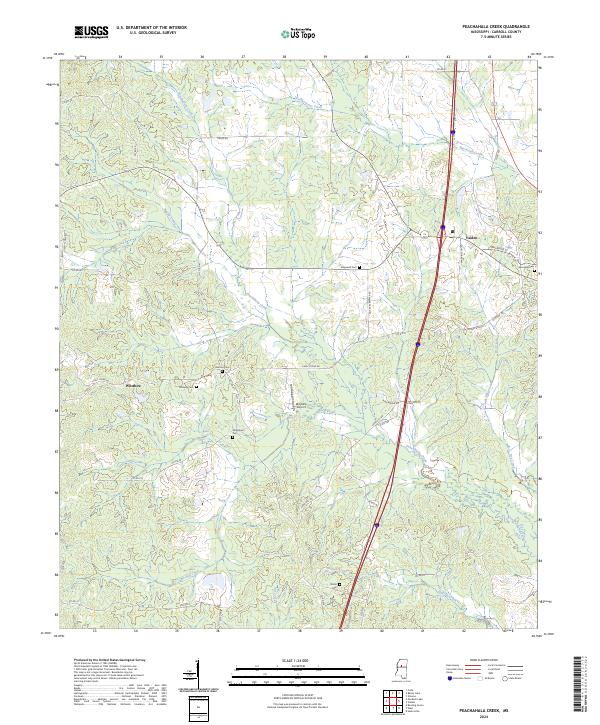Peachahala Creek, MS — USGS 7.5-minute topo (2024)